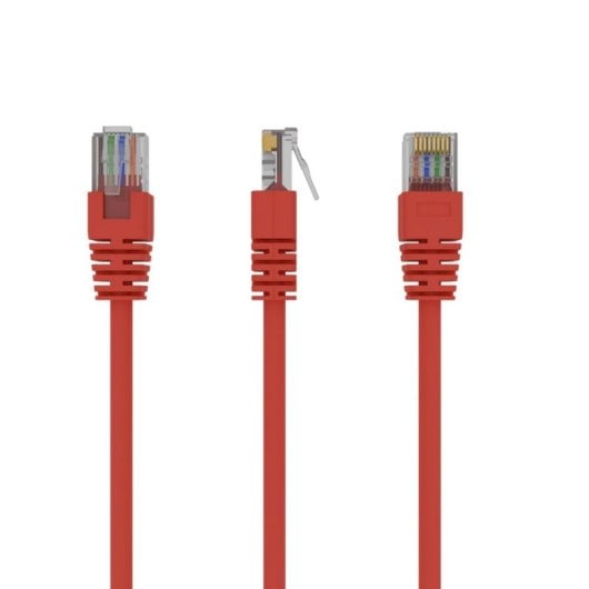 Cable de red Gembird Patch Cord Cat.5e UTP 0.25m 8P8C RJ-45 Rojo Chapado Oro