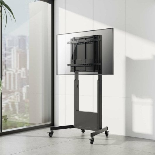 Soporte de suelo AISENS PRO contrapeso ruedas TV 60-100" 90kg altura ajustable negro