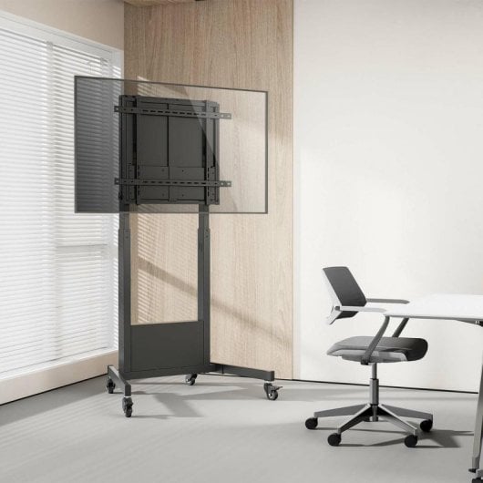 Soporte de suelo AISENS PRO contrapeso ruedas TV 60-100" 90kg altura ajustable negro