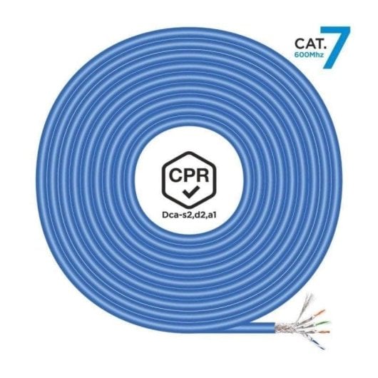 Câble réseau Aisens Cat.7 S/FTP 500m OFC Bleu LSZH