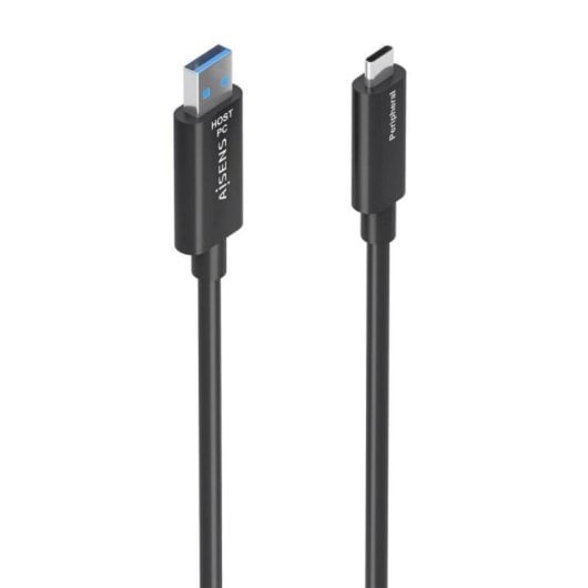 Cable USB óptico activo AISENS A157-0926 USB-A a USB-C 10Gbps 25m Negro