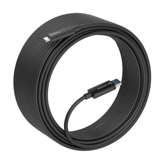 Cable USB óptico activo AISENS A157-0926 USB-A a USB-C 10Gbps 25m Negro