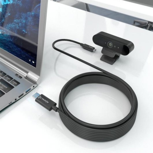 Cable USB óptico activo AISENS A157-0926 USB-A a USB-C 10Gbps 25m Negro