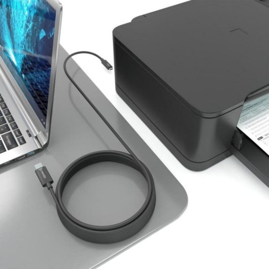 Cable USB óptico activo AISENS A157-0926 USB-A a USB-C 10Gbps 25m Negro