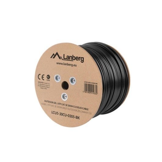 Cavo Lanberg LCU5-30CU-0305-BK Cat5e U/UTP 305m Nero Cavo Lanberg LCU5-30CU-0305-BK Cat5e U/UTP 305m Nero