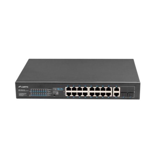 Switch Lanberg RSFE-16P-2C-150 18 Puertos Gigabit PoE Rack 1U No Administrado