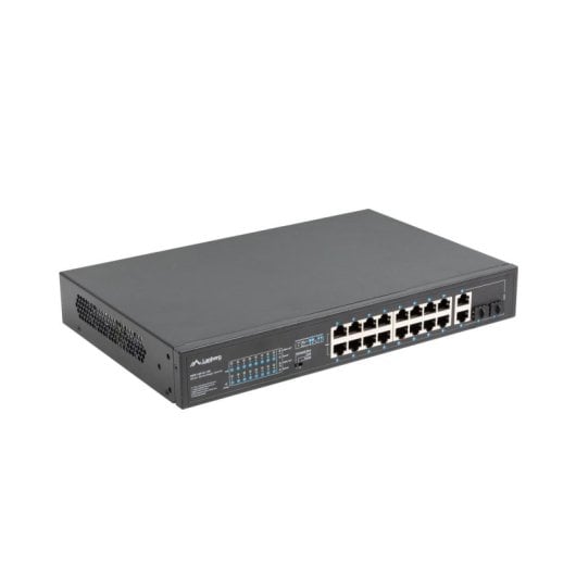 Switch Lanberg RSFE-16P-2C-150 18 Puertos Gigabit PoE Rack 1U No Administrado