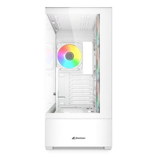 Torre Sharkoon AK6 RGB ATX 4x Ventiladores 9 Slots lateral cristal USB-C Blanco