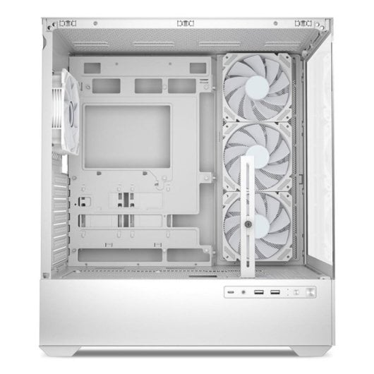 Torre Sharkoon AK6 RGB ATX 4x Ventiladores 9 Slots lateral cristal USB-C Blanco