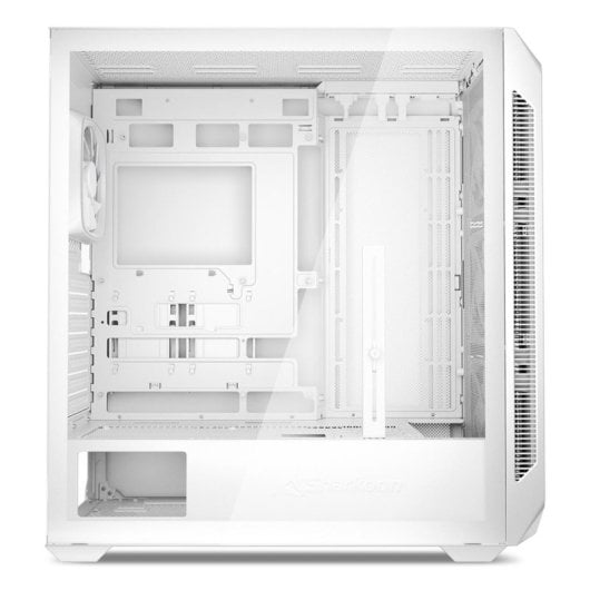 Boîtier PC Sharkoon AK5M RGB blanc avec panneau en maille de verre et 4 ventilateurs PWM, ATX, USB-C