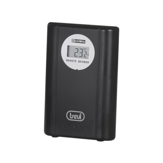 Termómetro Trevi OM 3560 RC Negro, Interior y Exterior, LCD, Batería AA