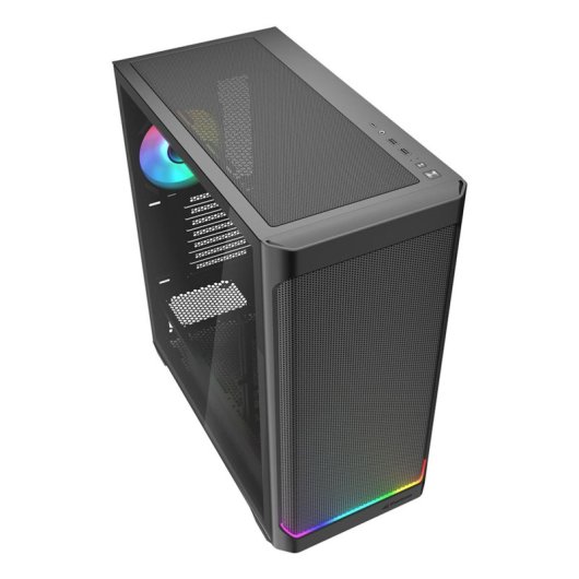 PC-Gehäuse Sharkoon AK4W RGB Strip Midi Tower Schwarz ATX RGB PC-Gehäuse