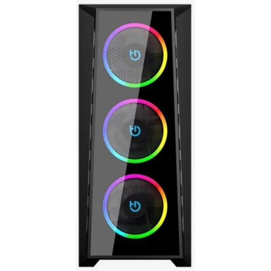 Caja Hiditec MH12 Glass E-ATX ARGB 4 Ventiladores Cristal Templado USB-C Negra