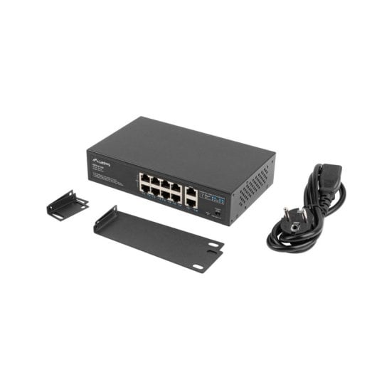 Switch Lanberg RSFE-8P-2GE-120 8 Puertos Gigabit PoE No Administrado Rack 1U
