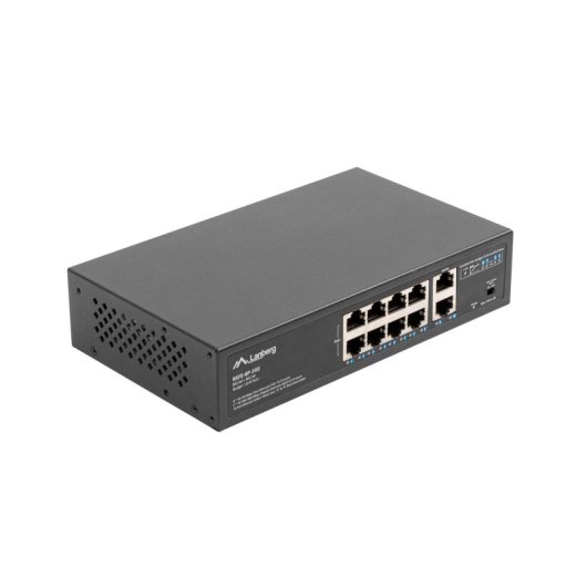Switch Lanberg RSFE-8P-2GE-120 8 Puertos Gigabit PoE No Administrado Rack 1U