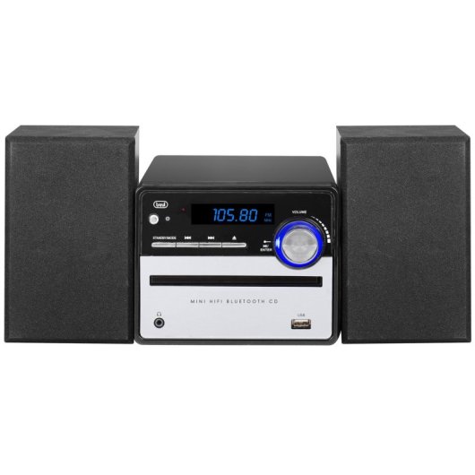 Minicadena Trevi HCX 10F6 20W Negro Plata DAB/DAB+ FM Sintonizador Digital LCD