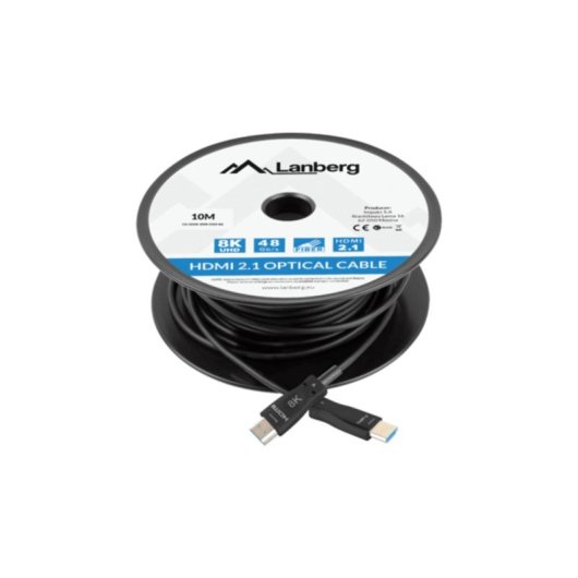 Cable HDMI Lanberg CA-HDMI-30FB-0100-BK 10m 48 Gbit/s Noir