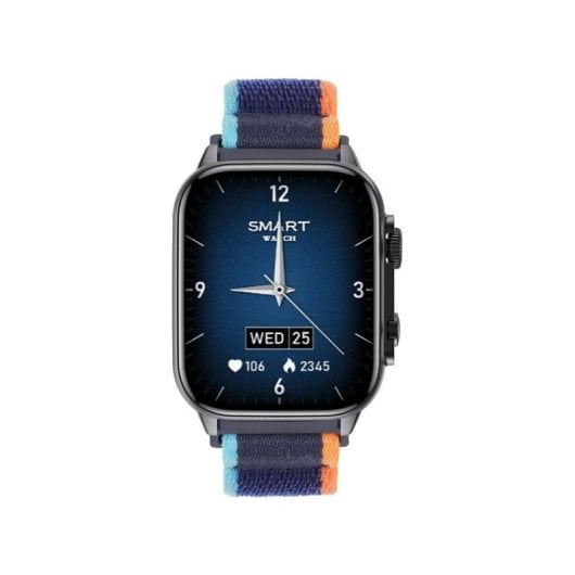 Trevi T-FIT 430 A Bluetooth 47mm AMOLED Grau mit blauer und oranger Armband IP68 SpO2 Puls Schlafmonitor SOS