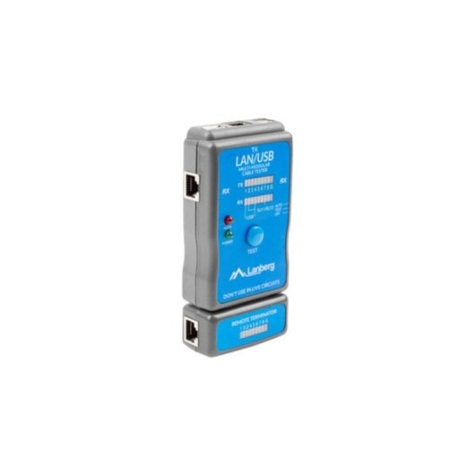 Comprobador Alimentazione PoE Lanberg NT-0403 RJ-11 RJ-45 USB Coassiale Blu