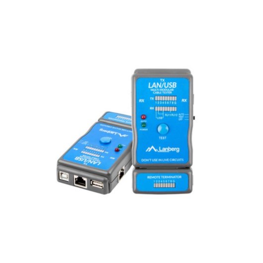 Comprobador Alimentazione PoE Lanberg NT-0403 RJ-11 RJ-45 USB Coassiale Blu