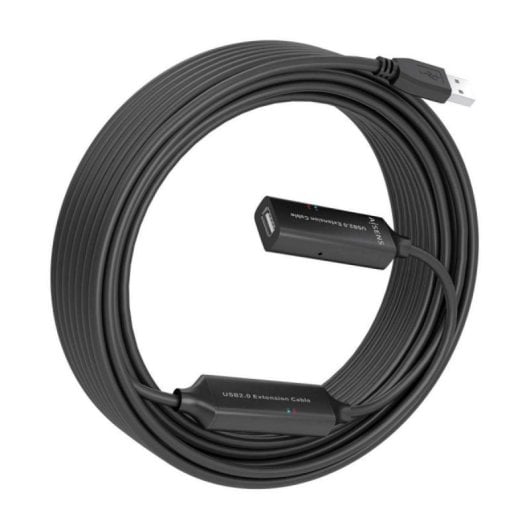 Cable Prolongador USB 2.0 Aisens A101-0916 15m Negro con Amplificador Señal Tipo A Macho-Hembra