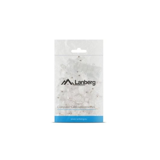 Conector Lanberg PLU-6000 RJ-45 Transparente Cat6 100 Peças Bolsa Plástico