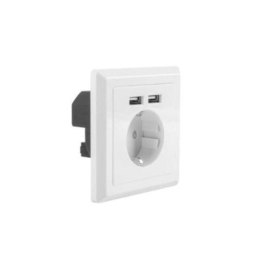 Socket Lanberg AC-WS01-USB2-F 1366 Imperial 1 cabezal
