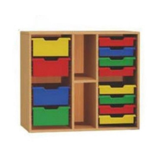 Caja de almacenaje Faibo 14L Apilable Polipropileno Azul Tapa Translúcida 420x310mm