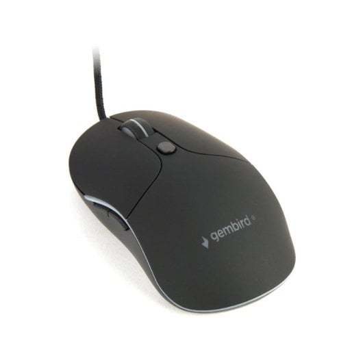Ratón Gembird con cable 2400 DPI ergonómico 6 botones retroiluminado ambidiestro