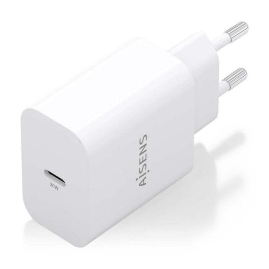 Cargador GaN AISENS A110-0938 20W 1xUSB-C PD3.0 Chip AI Compacto Blanco