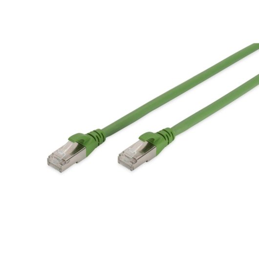 Cable de red Digitus CAT 6A S/FTP PUR 1m verde, PoE+, resistencia aceites/UV