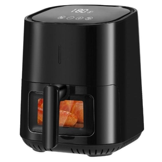 Freidora de aire SILVER Praga IP390ATL 4L 1400W control táctil independiente negro