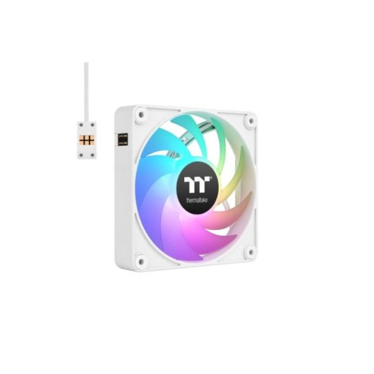 Ventilador Thermaltake CT140 EX ARGB 140mm Blanco Pack de 3 Iluminación RGB y Sincronización