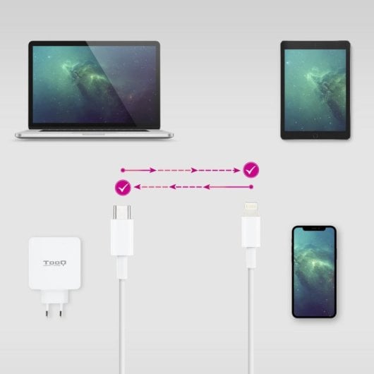 Cable Lightning Nanocable 10.10.0600 50cm USB-C Blanco RoHS Compatible Apple