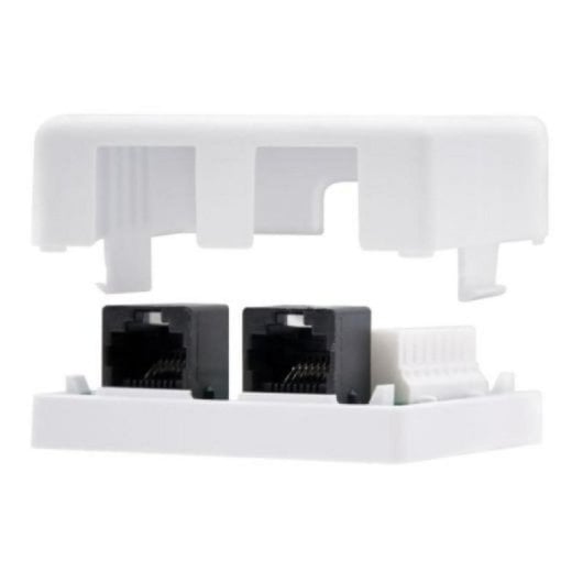 Rosetta da Superficie Nanocable 10.21.1502 Cat.6 2 Porte Bianco Rosetta da Superficie Nanocable 10.21.1502 Cat.6 2 Porte Bianco