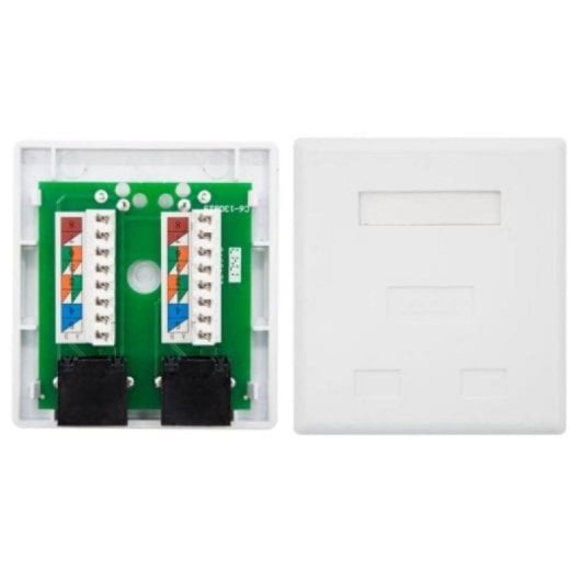 Rosetta da Superficie Nanocable 10.21.1502 Cat.6 2 Porte Bianco Rosetta da Superficie Nanocable 10.21.1502 Cat.6 2 Porte Bianco