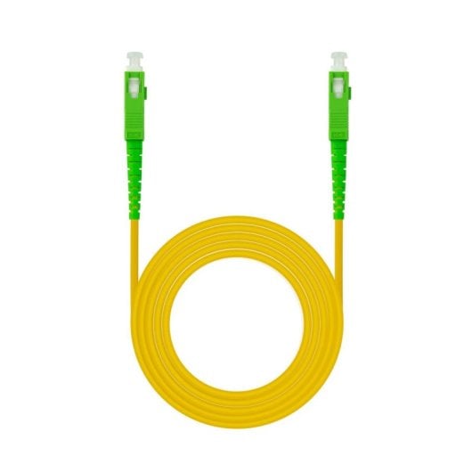 Cable de Fibra Óptica Nanocable 10.20.0015 SC/APC-SC/APC Monomodo Simplex LSZH 15m Amarillo