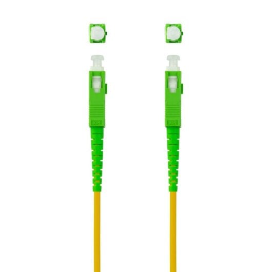 Cable de Fibra Óptica Nanocable 10.20.0015 SC/APC-SC/APC Monomodo Simplex LSZH 15m Amarillo