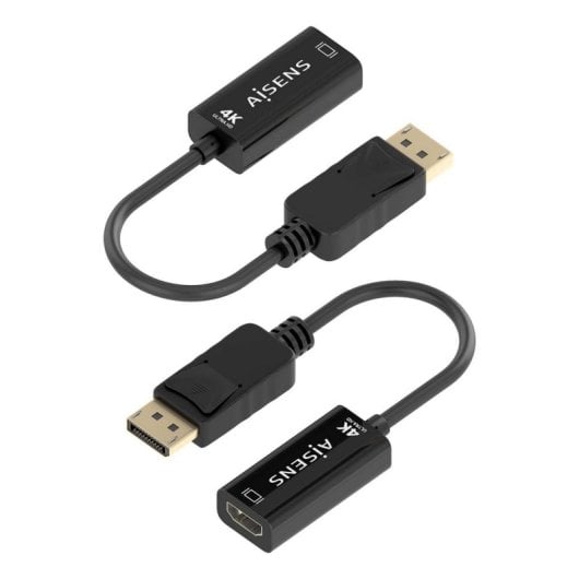 Conversor DisplayPort a HDMI Aisens A125-0905 4K@60Hz 15cm Negro