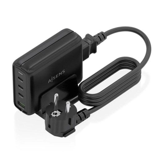 Chargeur de bureau Aisens ASCH-140W4P056-BK GaN 140W 3xUSB-C PD3.1 1xUSB-A QC3.0 Noir