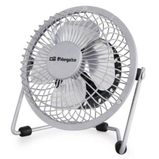 Mini Ventoinha de Sobremesa USB Orbegozo PW 1025 8W 10cm Ultra Silenciosa Hélices Metálicas