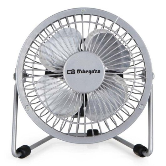 Mini Ventoinha de Sobremesa USB Orbegozo PW 1025 8W 10cm Ultra Silenciosa Hélices Metálicas