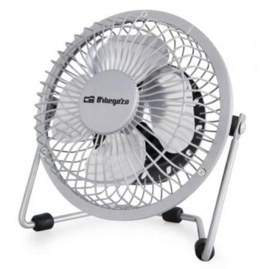Mini Ventoinha de Sobremesa USB Orbegozo PW 1025 8W 10cm Ultra Silenciosa Hélices Metálicas