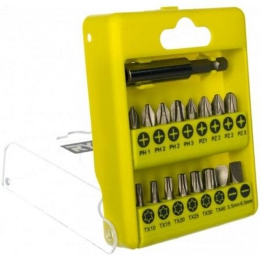 Bitsatz Ryobi RAK17SD 21-teilig 16 x 25 mm mit Kunststoffetui Bitsatz Ryobi RAK17SD 21-teilig 16 x 25 mm mit Kunststoffetui