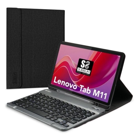 Funda con teclado Bluetooth Subblim KeyTab Pro para Lenovo Tab M11 QWERTY Español ultradelgada negra