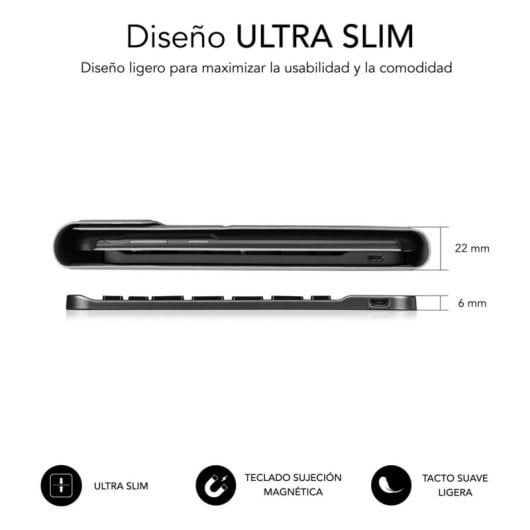 Funda con teclado Bluetooth Subblim KeyTab Pro para Lenovo Tab M11 QWERTY Español ultradelgada negra