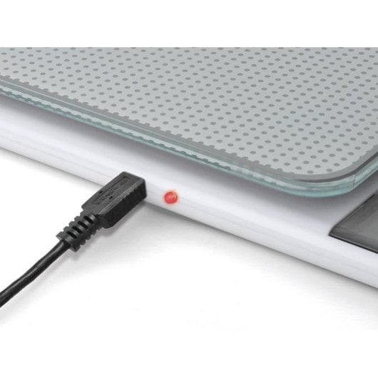 Báscula de cocina Laica KS1320 5kg 1g Recargable Vidrio templado LCD USB Plata