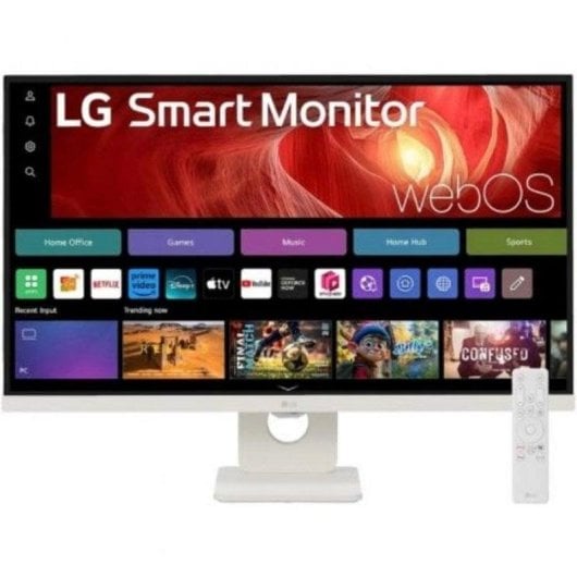 Monitor Smart LG 27U731SA-W, 27", webOS 24, IPS, 4K UHD, USB-C 65W, Altavoces, Bluetooth