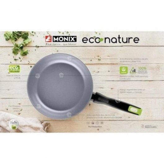Sartén Monix Eco Nature M261226 26cm Aluminio Forjado Reciclado Antiadherente Inducción