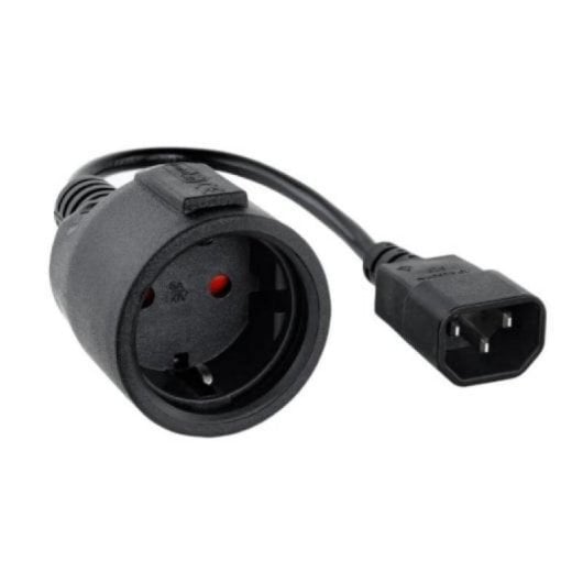 Kabeladapter Nanocable 10.22.0902 C14 Stecker zu CEE7 Buchse 50 cm Schwarz